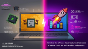 Here is a list of must-have features that make a laptop great for both studies and gaming