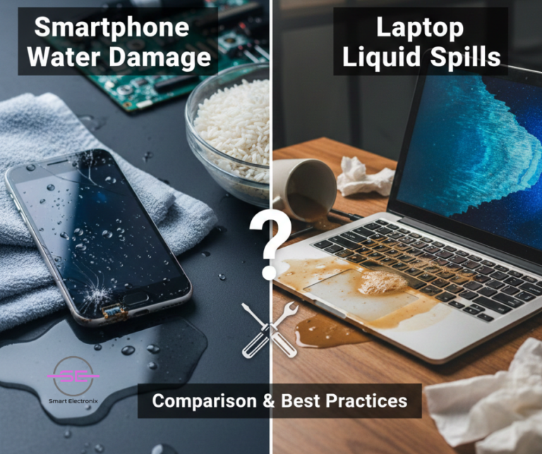 Smartphone Water Damage vs. Laptop Liquid Spills: Comparison & Best Practices